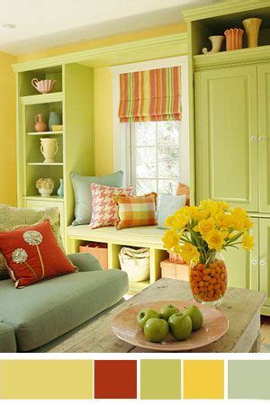 Выбор цвета мебели для желтых стен